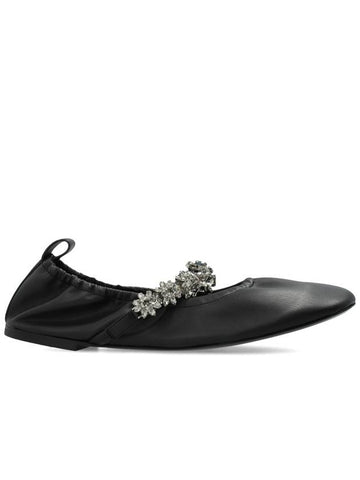 Stella McCartney Ballet Flats Elsa With Crystal Strap, Women's, Black - STELLA MCCARTNEY - BALAAN 1