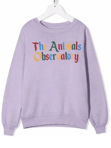 Kids Logo Print Sweatshirt Purple F21050 128FI - THE ANIMALS OBSERVATORY - BALAAN 1