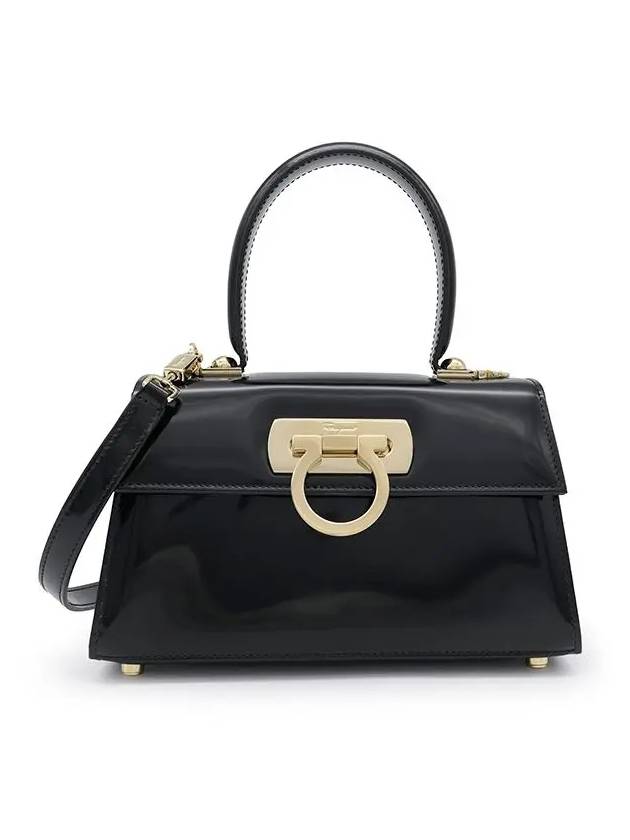 Women's Iconic Top Handle Cross Bag Black - SALVATORE FERRAGAMO - BALAAN 3