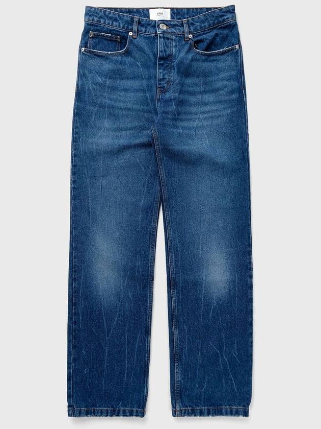 Men's Loose Straight Jeans Blue - AMI - BALAAN 2