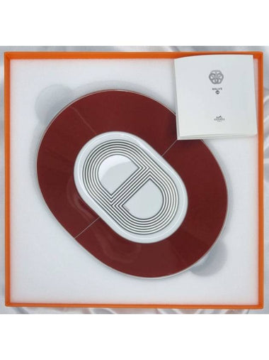 Rally 24 Small Oval Plate Red 2PCS - HERMES - BALAAN 1