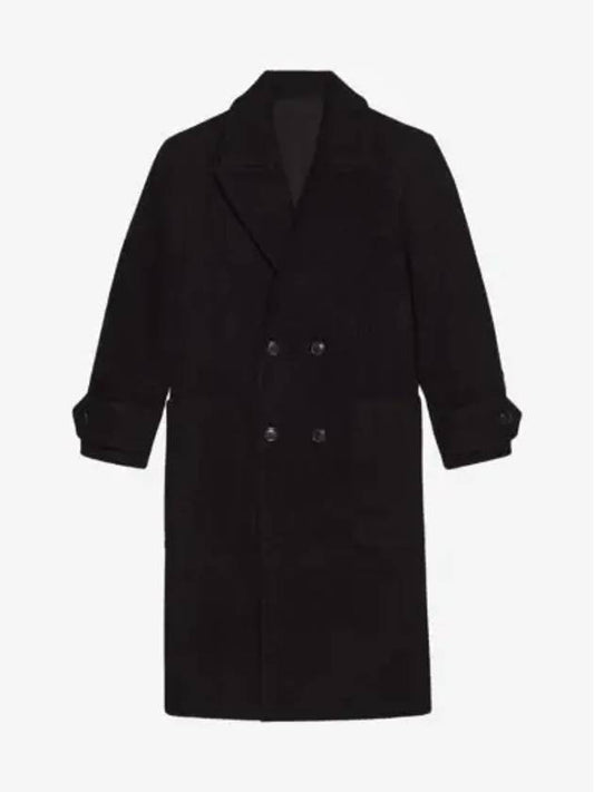 Breasted Double Coat Black - AMI - BALAAN 2