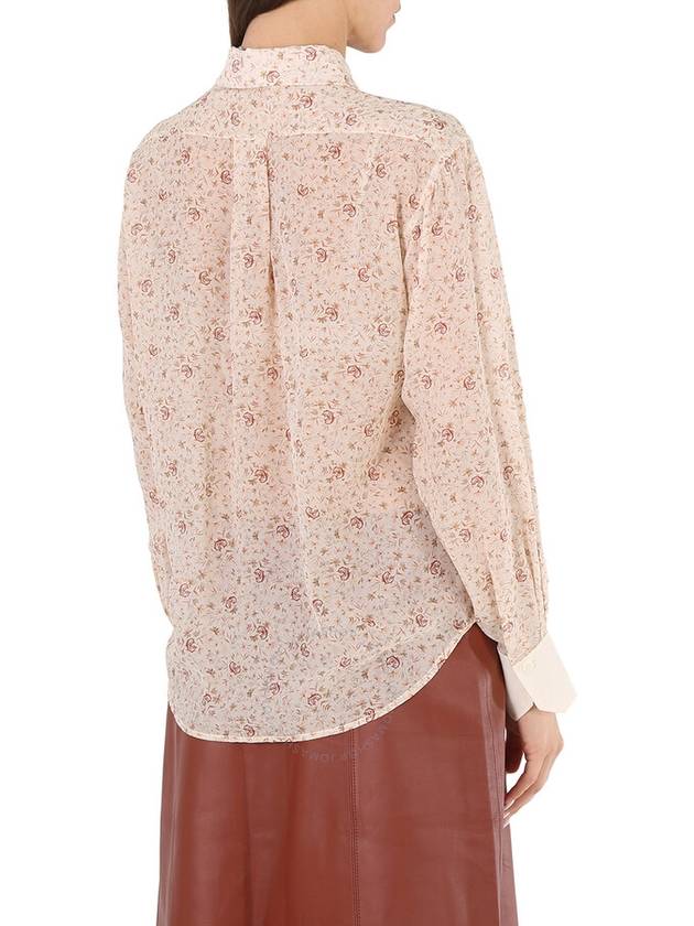 flower print silk shirt dew pink - CHLOE - BALAAN 4