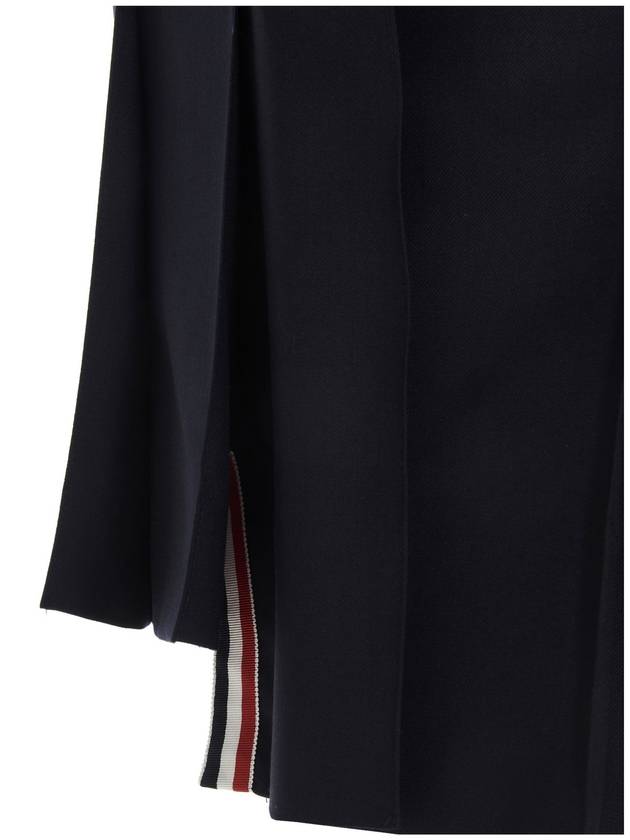 RMB Wool Mini Pleated Skirt Navy - THOM BROWNE - BALAAN 5