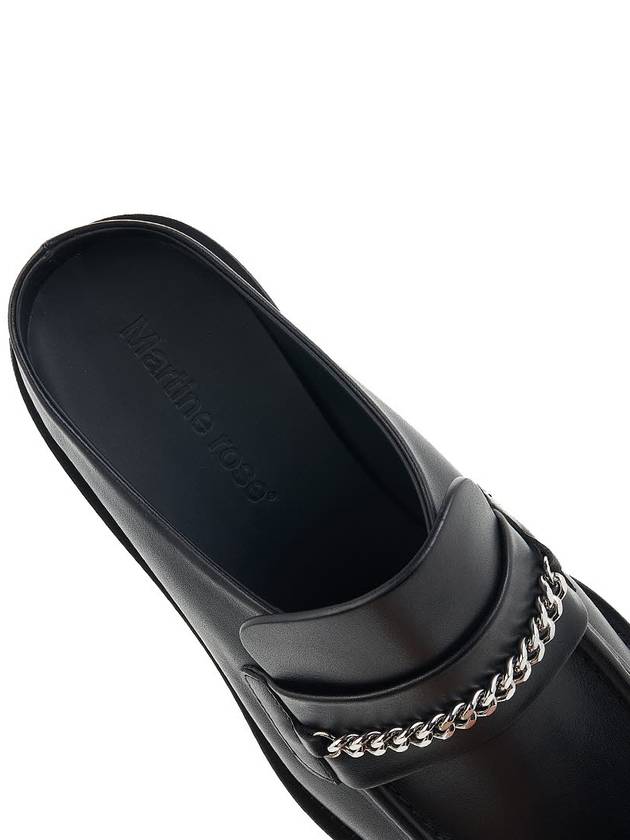 Square Toe Chain Bloafer Black - MARTINE ROSE - BALAAN 8