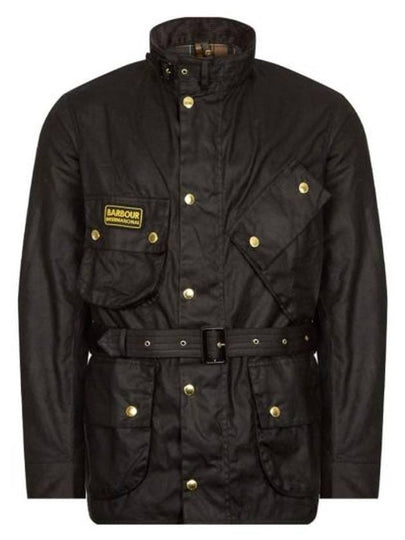 Men's International Original Wax Belt Jacket Black - BARBOUR - BALAAN 2