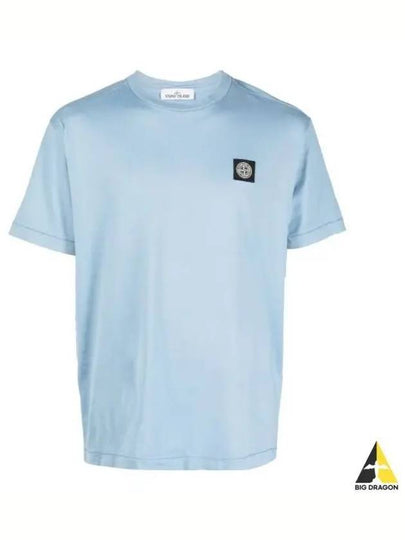 Wappen Logo Patch Short Sleeve T-Shirt Blue - STONE ISLAND - BALAAN 2