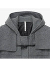 Overfit Hooded Duffel Half Coat Grey - NOIRER - BALAAN 6