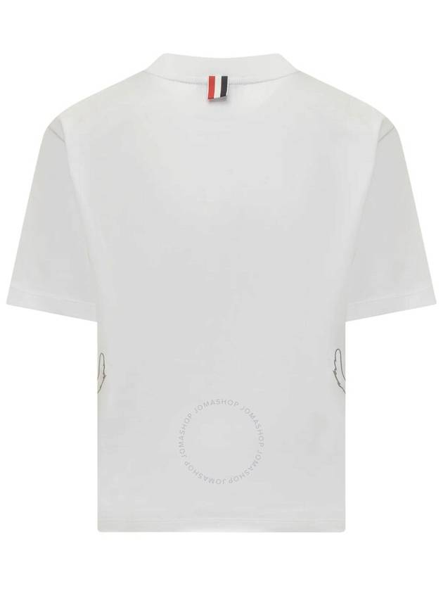 Cotton Twin Hector Embroidery Short Sleeve T-Shirt White - THOM BROWNE - BALAAN 3