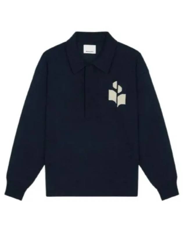 William Logo Polo Shirt Midnight - ISABEL MARANT - BALAAN 2