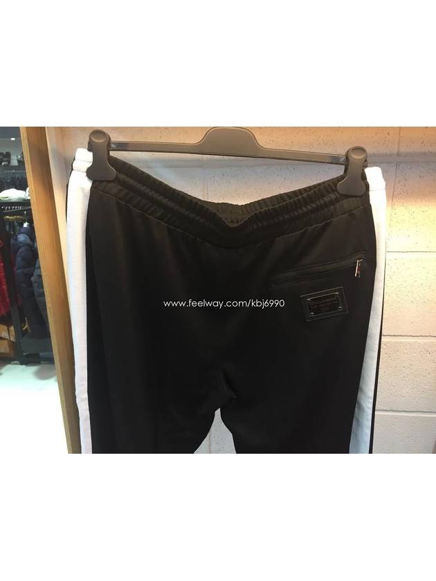 Men's Back Pocket Big Plate Training Track Pants GZI2ES G7S74 N0000 - DOLCE&GABBANA - BALAAN 5