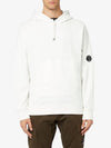 Diagonal Raised Fleece Lens Hoodie White - CP COMPANY - BALAAN 2