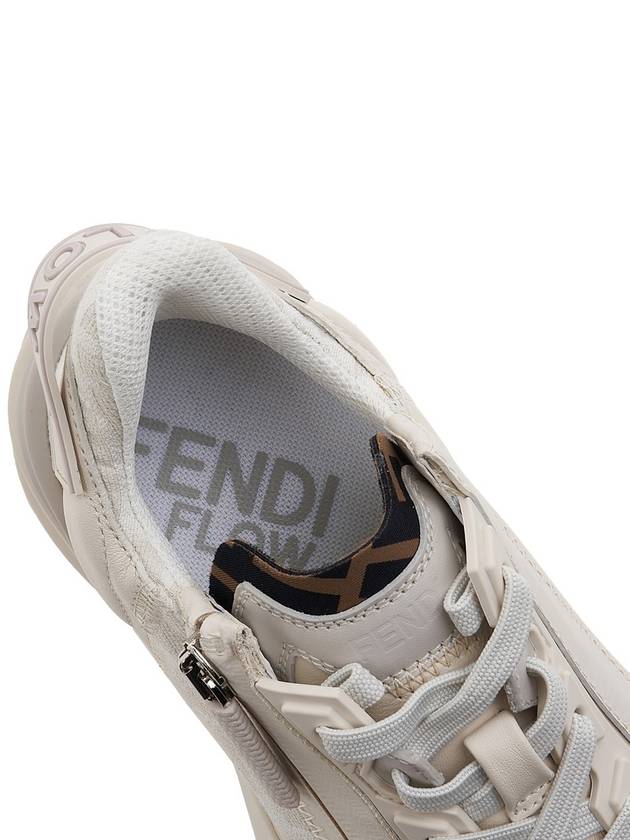 Flow FF Logo Low Top Sneakers White - FENDI - BALAAN 8