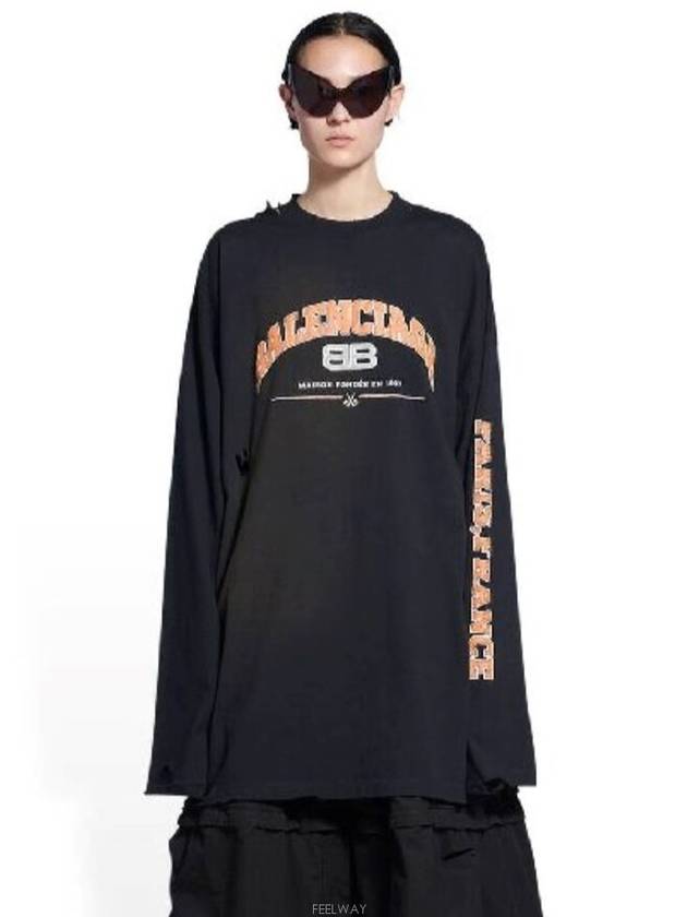 Lux You 3 Maison BB logo printing over long sleeve t shirt 681046 - BALENCIAGA - BALAAN 7