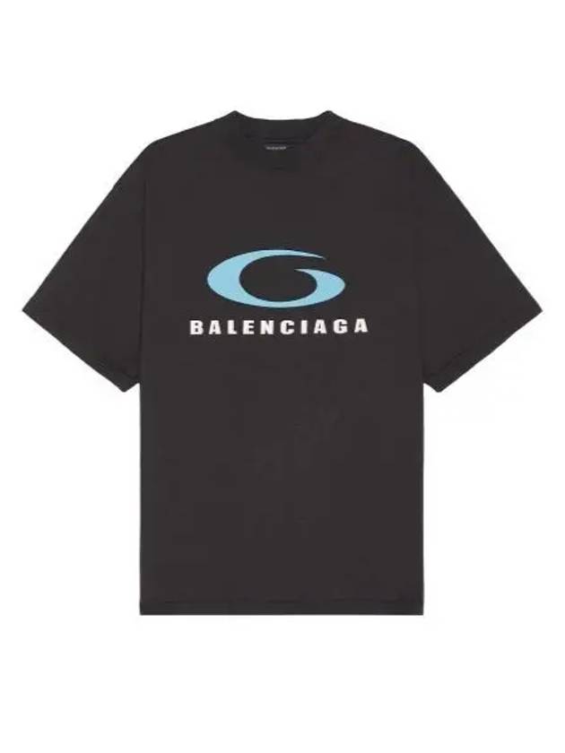 Logo Print Cotton Short Sleeve T-Shirt Black - BALENCIAGA - BALAAN 2