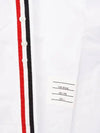 Men's Grosgrain Placket Solid Poplin Long Sleeve Shirt White - THOM BROWNE - BALAAN 7