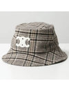 Triomphe Check Wool Bucket Hat Vanilla Grey Taupe - CELINE - BALAAN 2