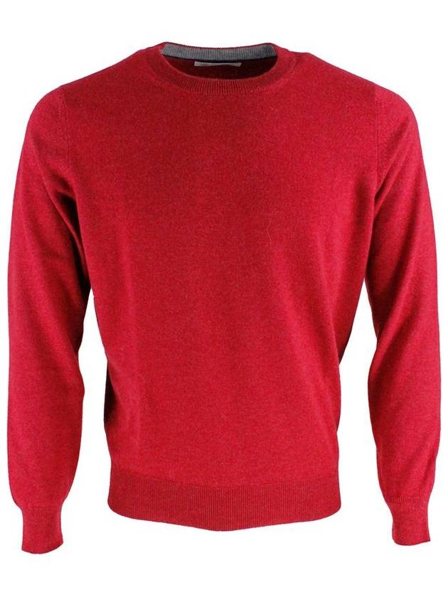 Cashmere Crew Neck Knit Top Red - BRUNELLO CUCINELLI - BALAAN 2