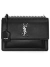 Sunset Monogram Medium Shoulder Bag Black - SAINT LAURENT - BALAAN 2