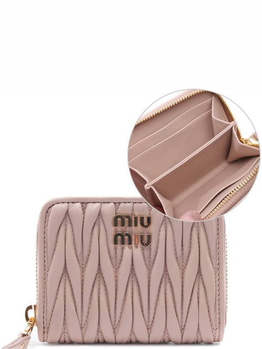 Matelasse Nappa Leather Coin Wallet Pink - MIU MIU - BALAAN 2