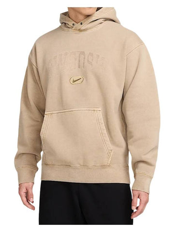 Solo Swoosh Fleece Hoodie Parachute Beige - NIKE - BALAAN 1