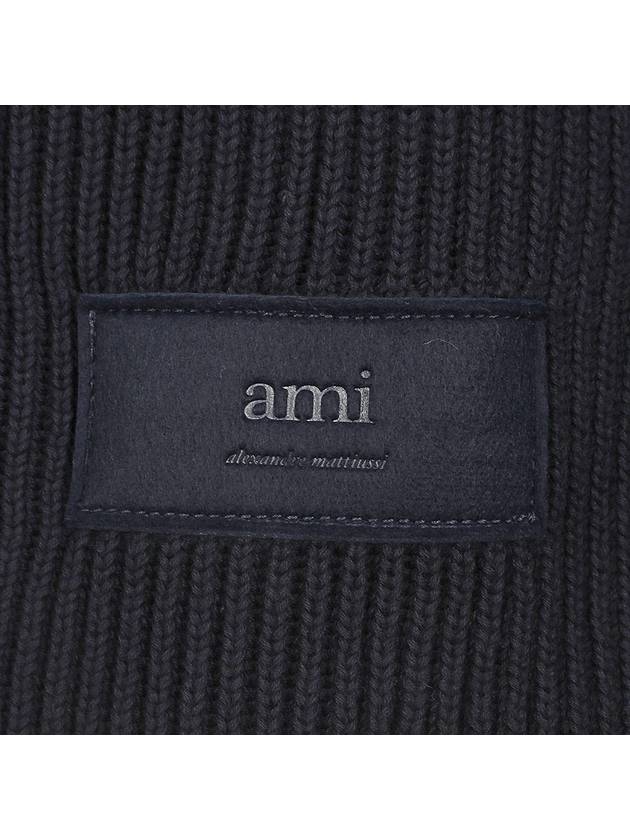 Logo Patch Basic Knit Top Navy - AMI - BALAAN 6