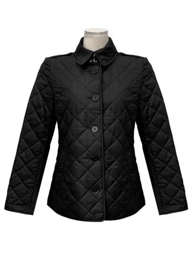 New Frankby Diamond Quilted Jacket Black - BURBERRY - BALAAN 2