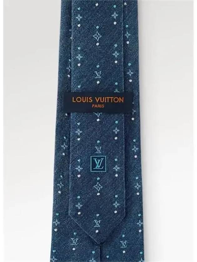 Men's Dot On Eclipse Tie Navy - LOUIS VUITTON - BALAAN 4