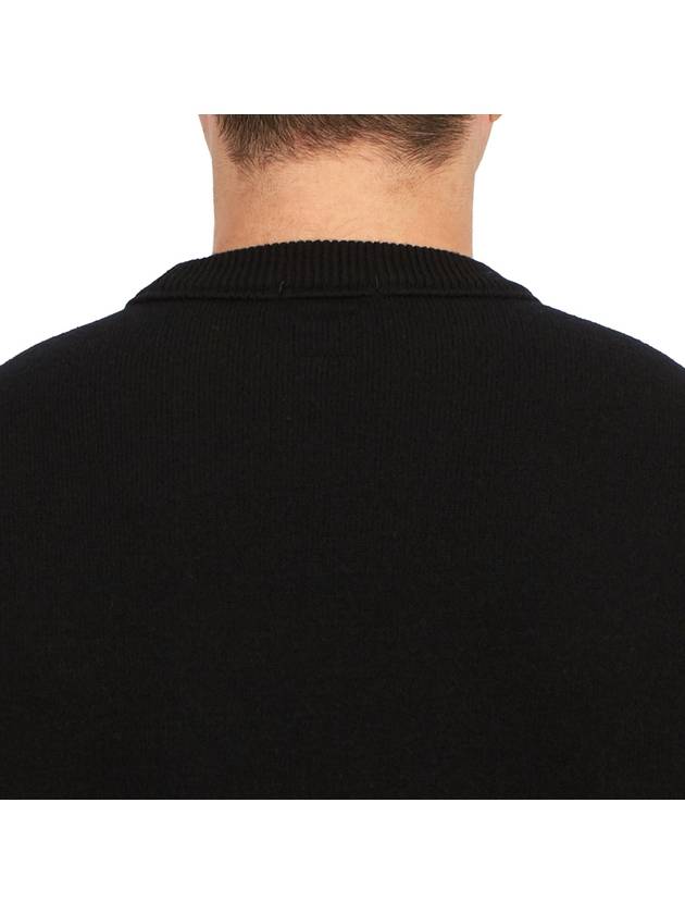 Metropolis Merino Wool Knit Top Black - CP COMPANY - BALAAN 8