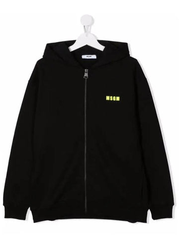 Kids Logo Print Zip up Hoodie MS027894 110 - MSGM - BALAAN 1