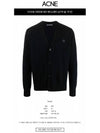 Keve Face Wool V-neck Cardigan Black - ACNE STUDIOS - BALAAN 3