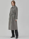 RYUL+WAI: Wool Overfit Quilted Long Coat Khaki - RYUL+WAI: - BALAAN 3