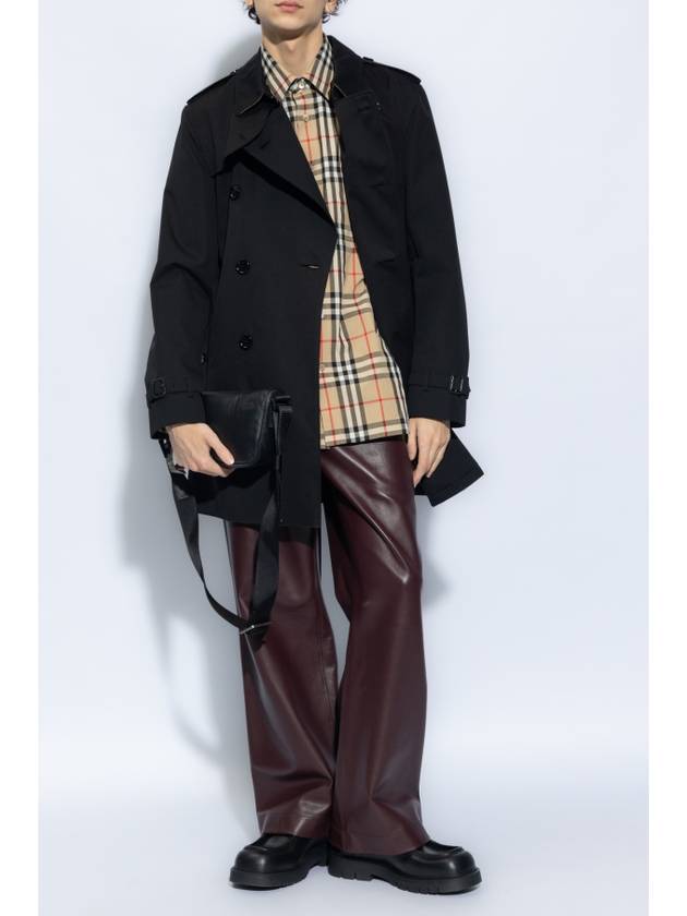 Short Kensington Heritage Trench Coat Black - BURBERRY - BALAAN 3