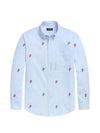 All Over P-Wing Classic Fit Long Sleeve Shirt Light Blue - POLO RALPH LAUREN - BALAAN 2