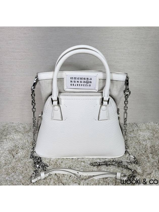 5AC Classique Micro Tote Bag White - MAISON MARGIELA - BALAAN 3