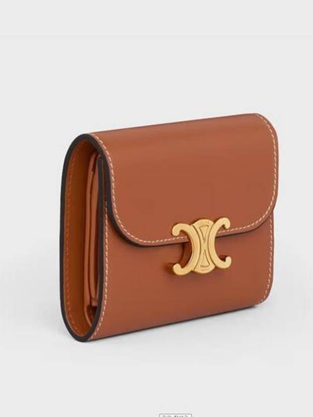 Triomphe Small Half Wallet Tan - CELINE - BALAAN 3