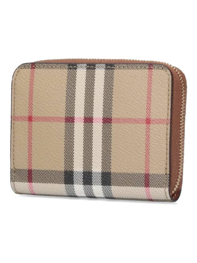 Check Zip Around Small Half Wallet Archive Beige - BURBERRY - BALAAN 3