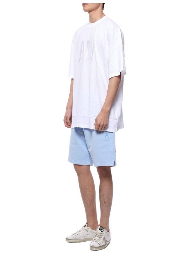 Logo Overfit Short Sleeve T-Shirt White - AMI - BALAAN 5