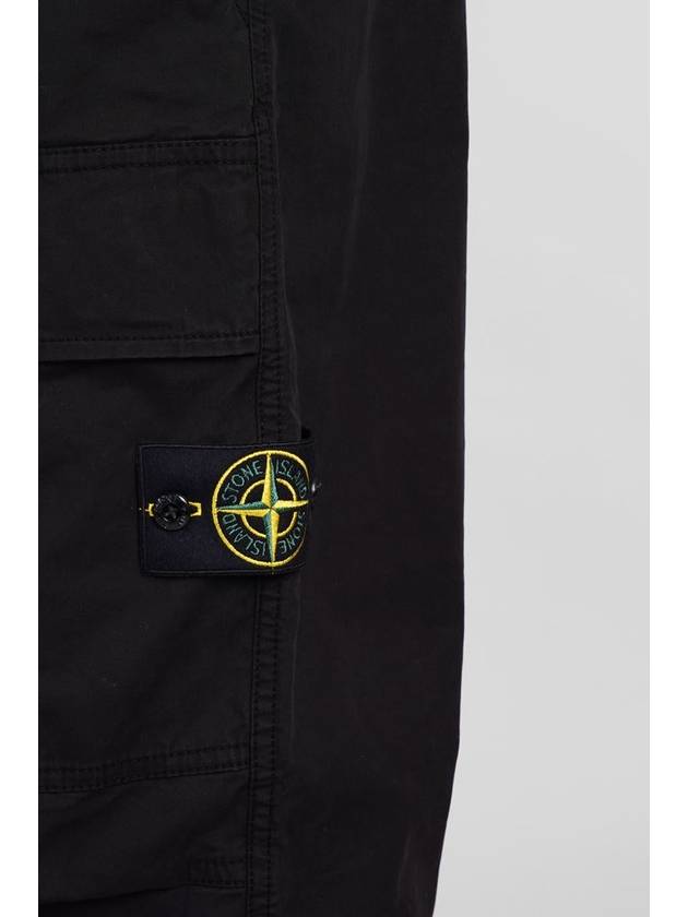 Supima Cotton Twill Stretch TC Straight Pants Black - STONE ISLAND - BALAAN 6