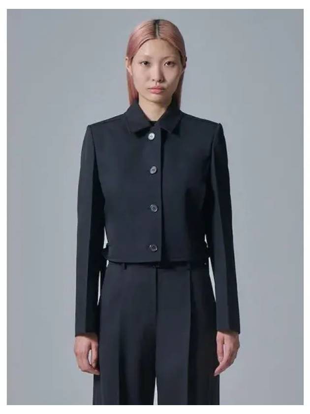 Detachable Collar Crop Jacket Jumper Black Domestic Product GM0024060337427 - JUUN.J - BALAAN 1