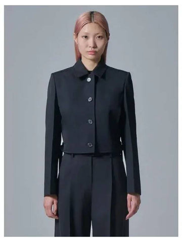 Detachable Collar Crop Jacket Jumper Black Domestic Product GM0024060337427 - JUUN.J - BALAAN 1