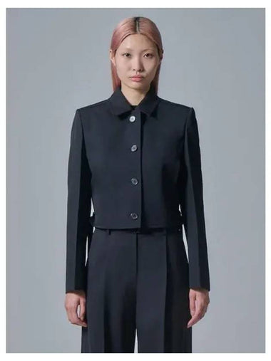 Detachable Collar Crop Jacket Jumper Black Domestic Product GM0024060337427 - JUUN.J - BALAAN 1