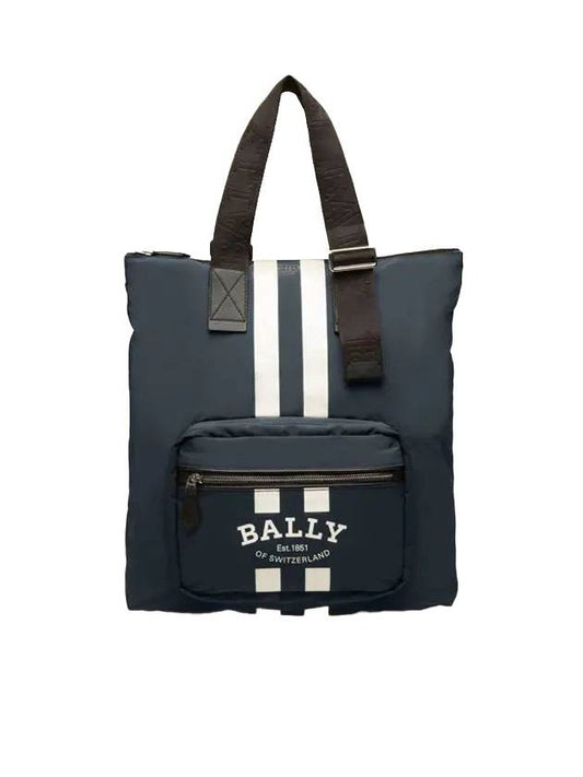 Pali Nylon Tote Bag Navy - BALLY - BALAAN 1
