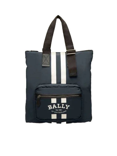 Fallie Logo Tote Bag Navy - BALLY - BALAAN 1