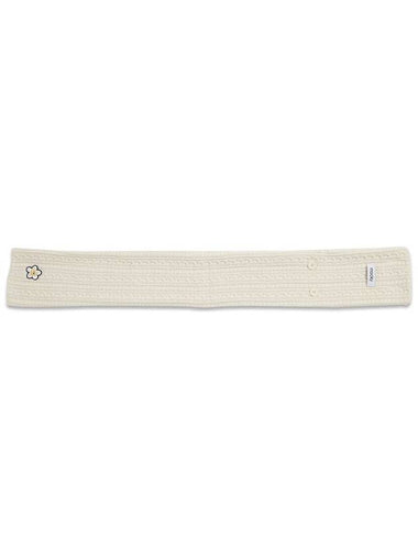 Point Button Knit Muffler Ivory - MACKY - BALAAN 1