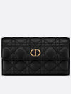 Caro Orchid Long Wallet Black - DIOR - BALAAN 3