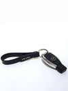 Vitello Metal Logo Slim Key Holder Black - PRADA - BALAAN.