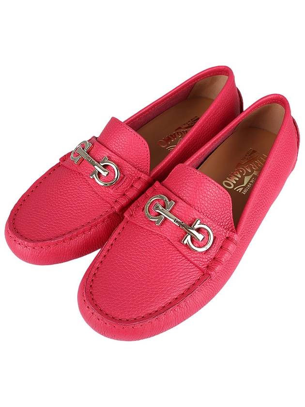 Gancini Driving Shoes Pink - SALVATORE FERRAGAMO - BALAAN 2