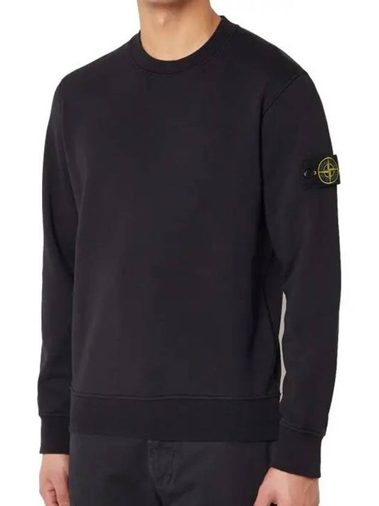 Wappen Patch Garment Dyed Sweatshirt Black - STONE ISLAND - BALAAN 2