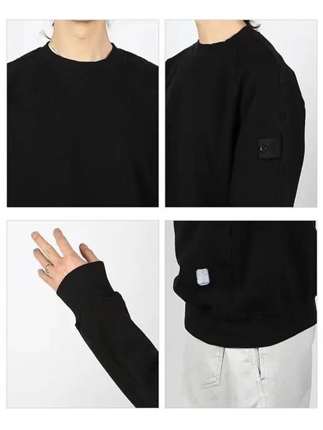 Shadow Logo Crew Neck Cotton Sweatshirt Black - STONE ISLAND - BALAAN 4